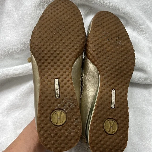 EUC Cole Haan Gold Woven Leather G edition Nike Air Mary Jane’s Size 9 - Picture 3 of 6